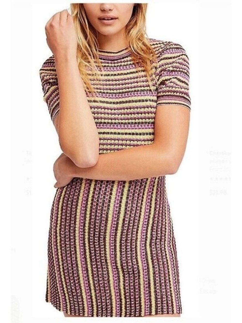 Free People Into You Rentro Knit Mini Dress
